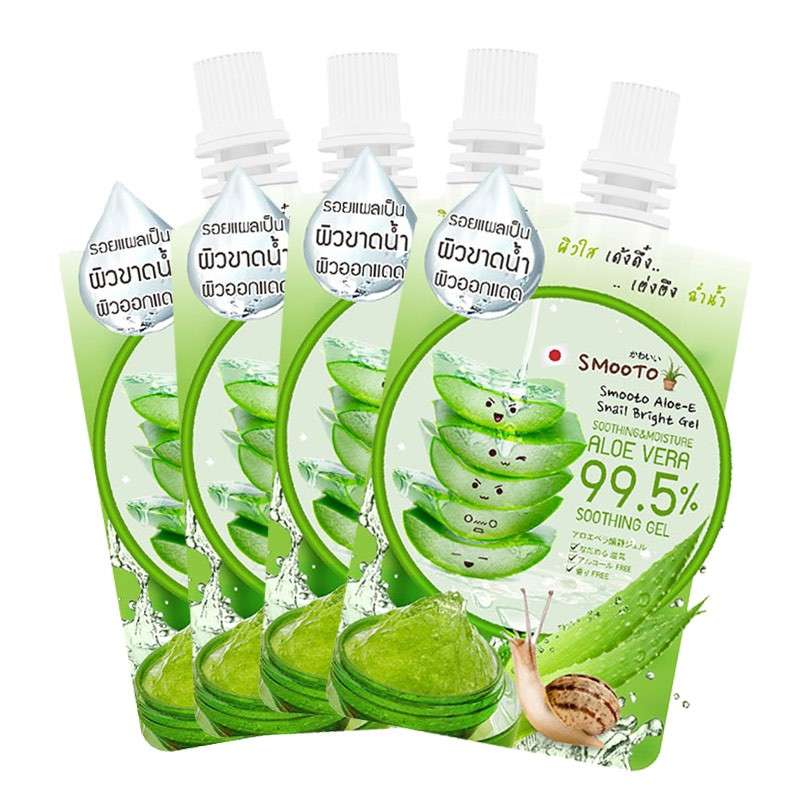 อโลเวล่าเจล Smooto Aloe E Snail Bright Gel 99.5%