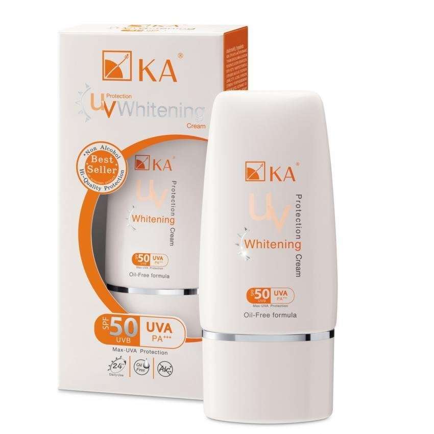 ครีมกันแดดทาหน้าที่ดีที่สุด KA UV Whitening Protection Cream SPF50+