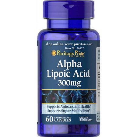 อาหารเสริมผิวขาว ที่ดีที่สุด Puritan’s Pride Alpha lipoic acid (ALA)
